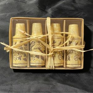 Tag Wine Cork Candle Set of Four